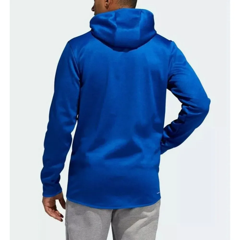 Adidas Sport Hoodie with Team Issue Badge, Collegiate Royal / Heather / White, L